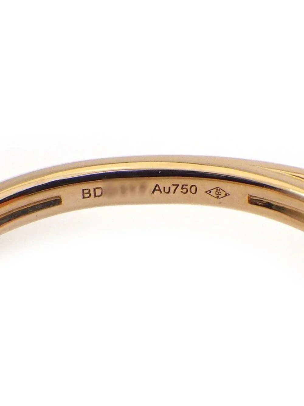 Cartier Ring Amulette Round Circle Pink Pearl Diamond 18k Gold